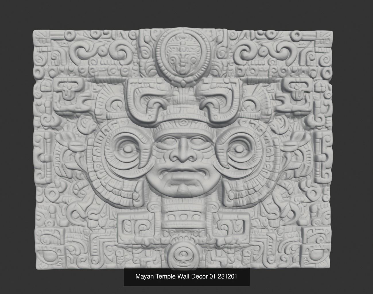 Mayan Temple Wall Decor Pack 231201 3D Model Collection_10