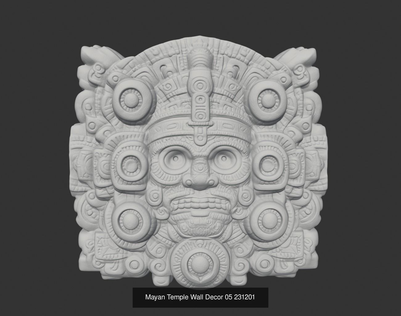 Mayan Temple Wall Decor Pack 231201 3D Model Collection_6