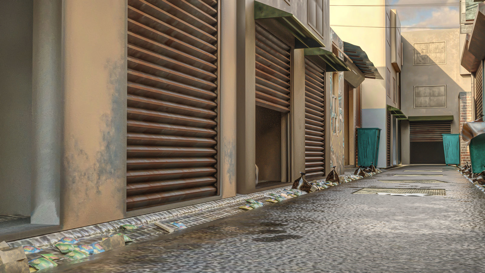 Dirty Japan Street 3D model_7