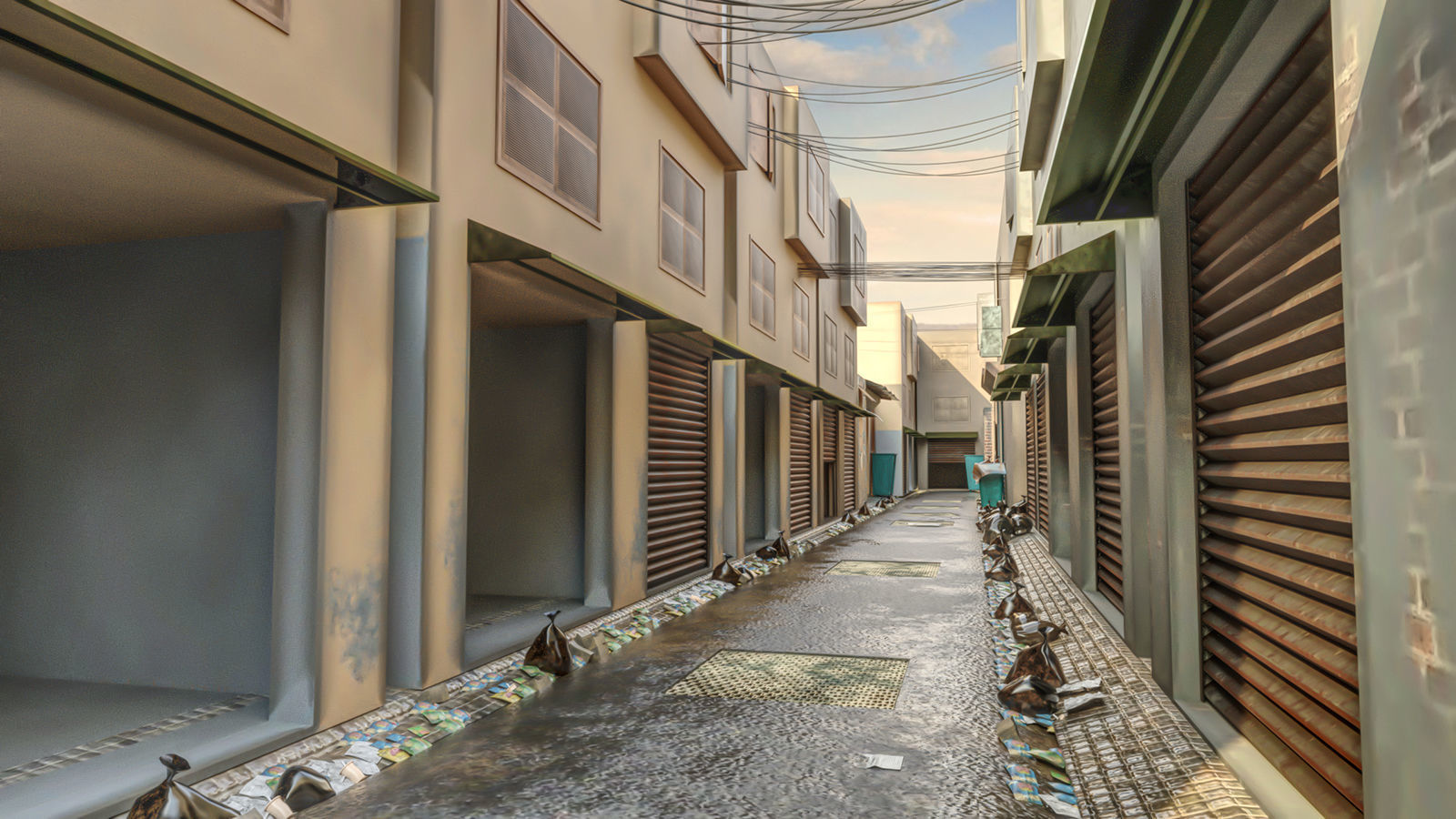 Dirty Japan Street 3D model_4