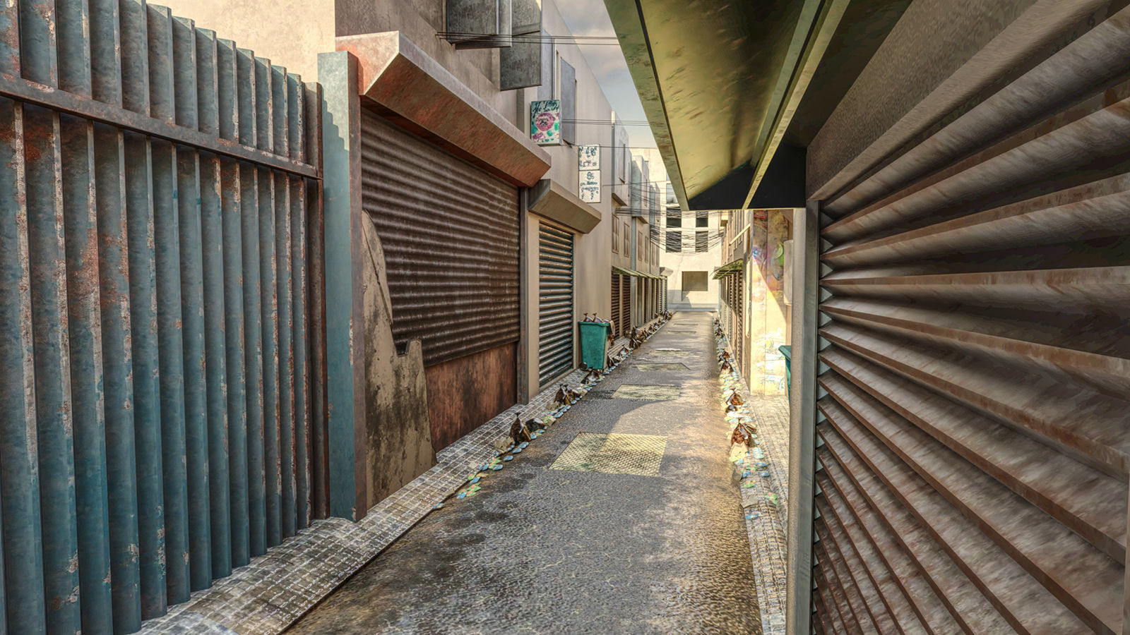 Dirty Japan Street 3D model_2