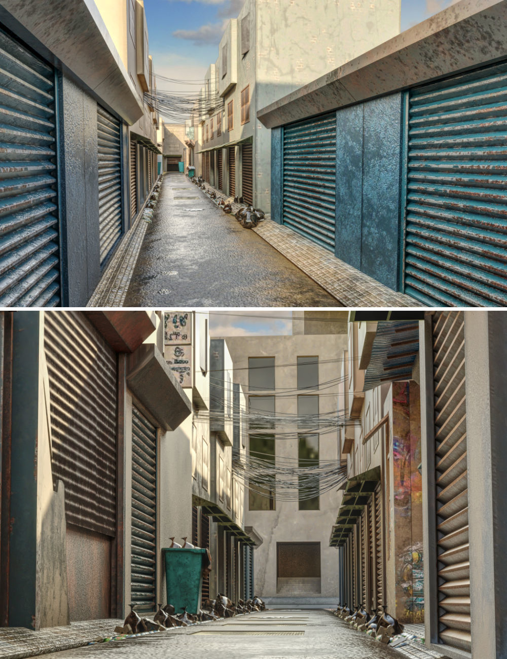 Dirty Japan Street 3D model_1