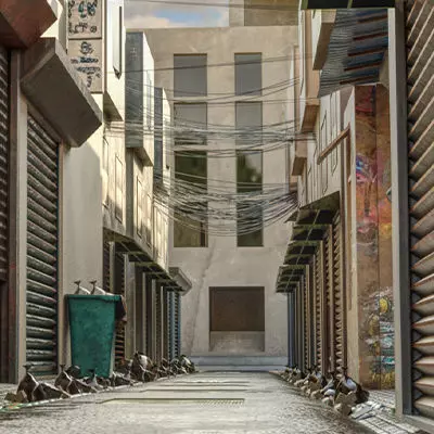 Dirty Japan Street 3D model_0