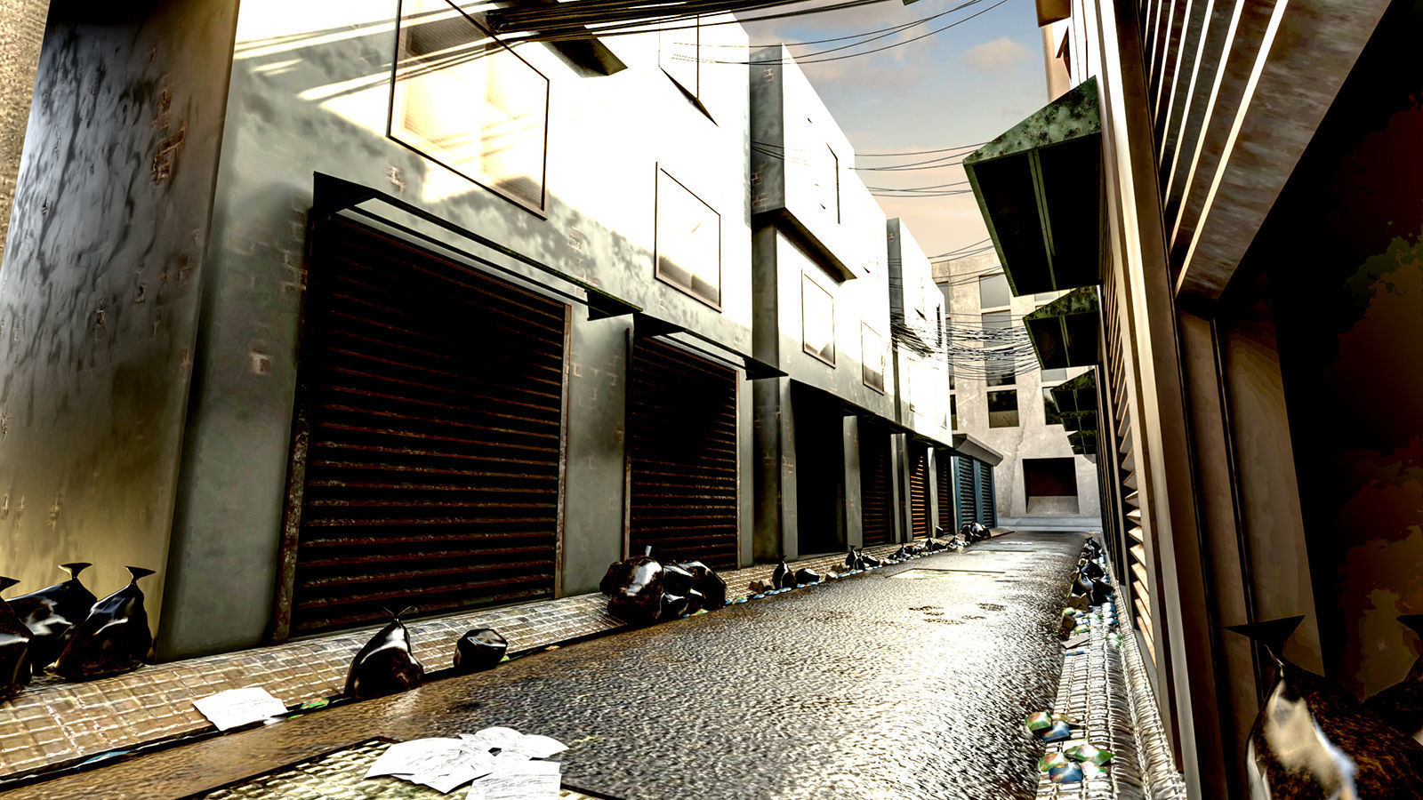 Dirty Japan Street 3D model_5