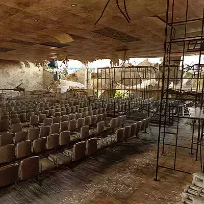 Damaged Theater 3D model