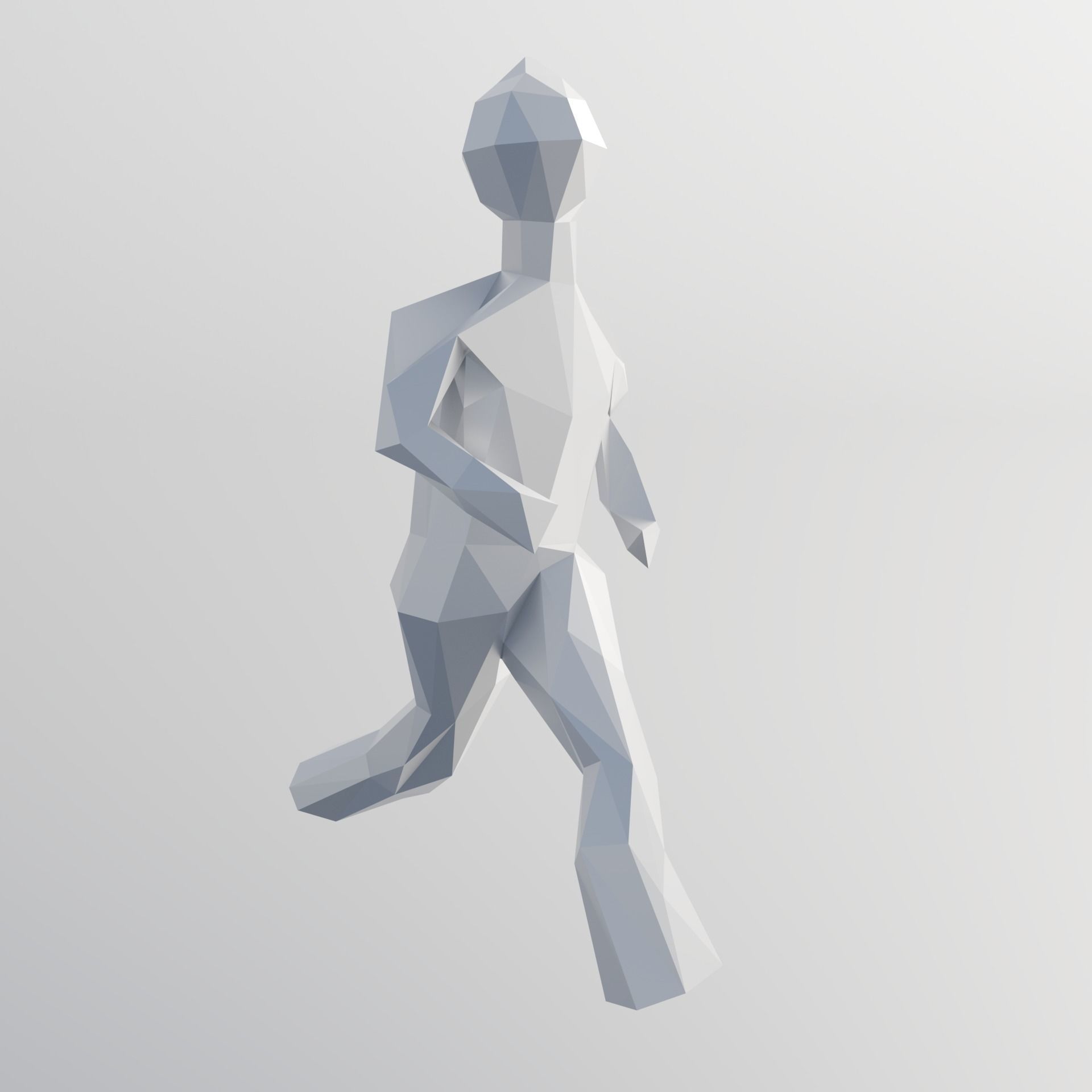 Polyfighter Low-poly 3D model_8