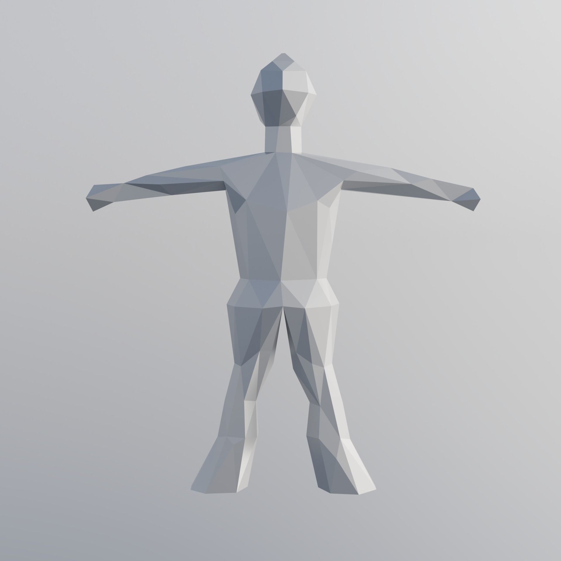 Polyfighter Low-poly 3D model_3