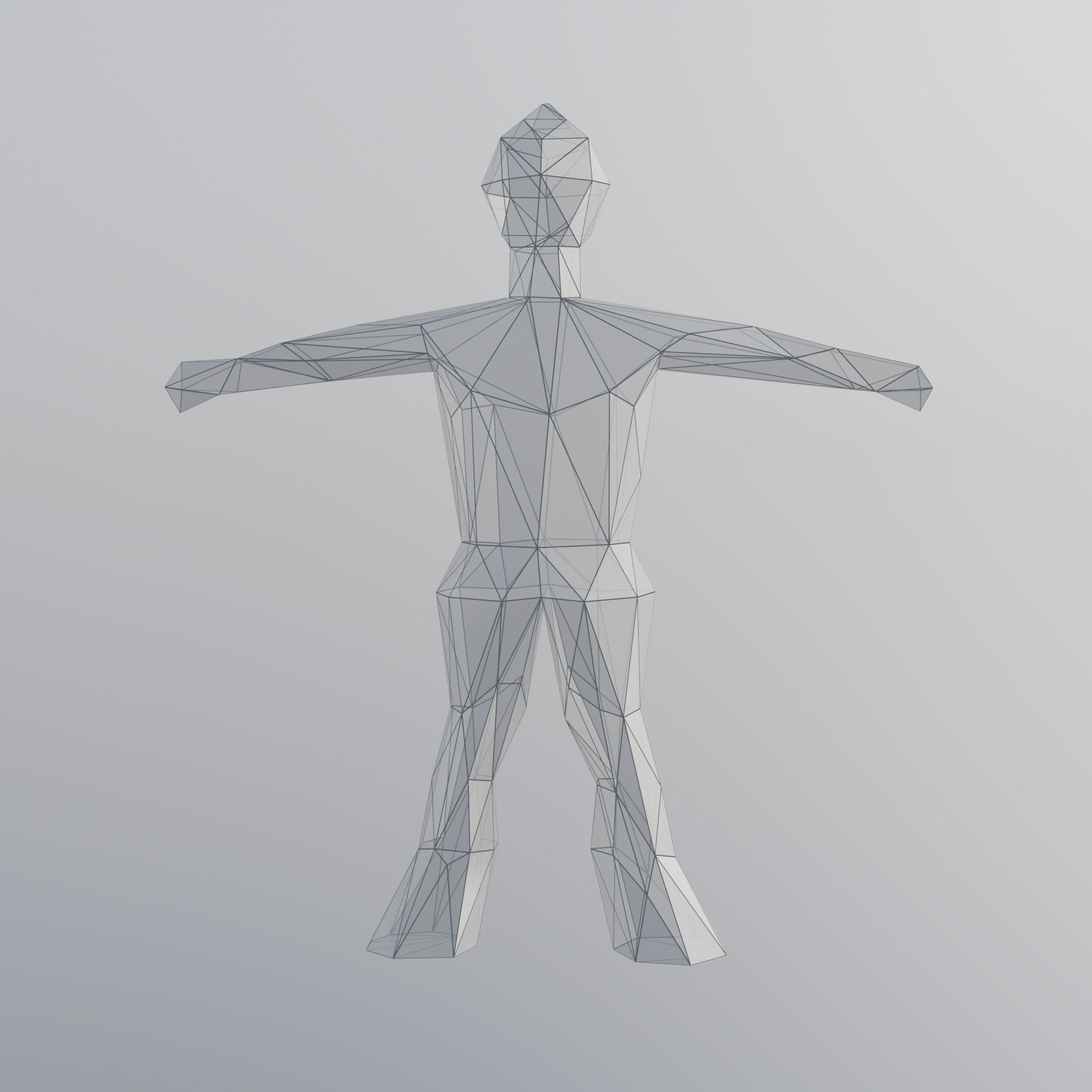 Polyfighter Low-poly 3D model_6