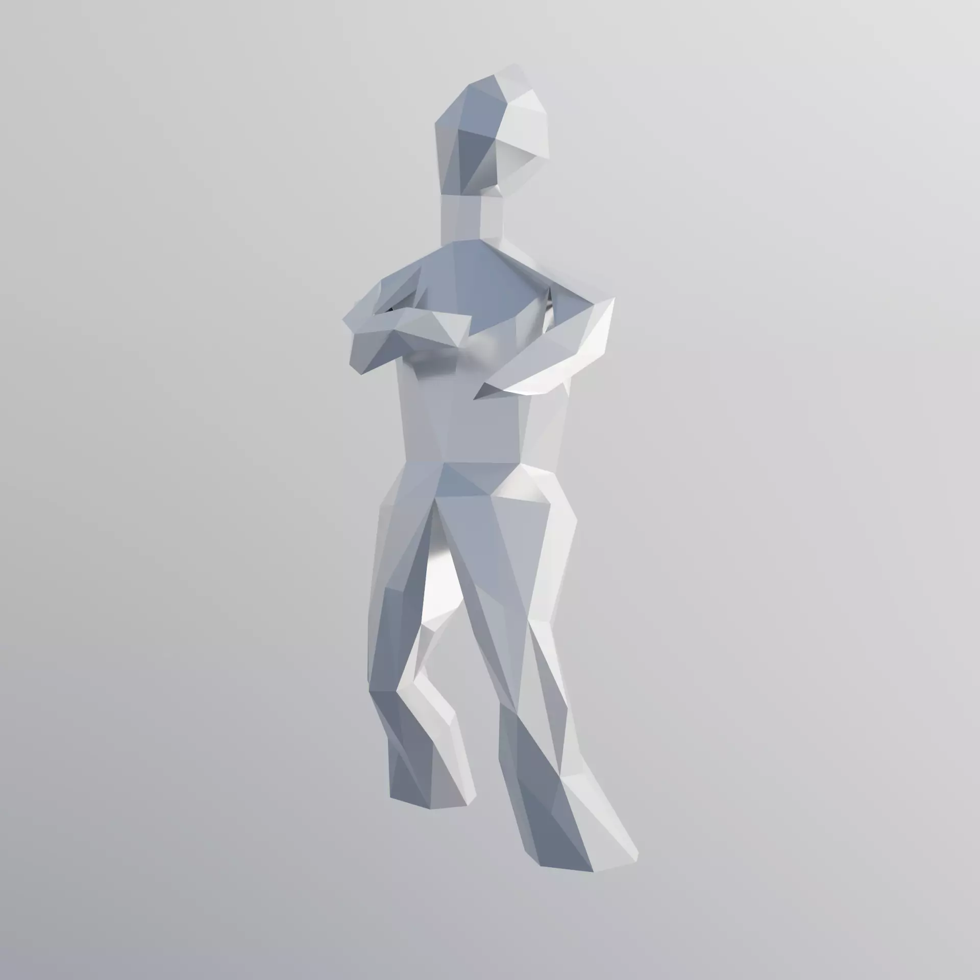 Polyfighter Low-poly 3D model_0