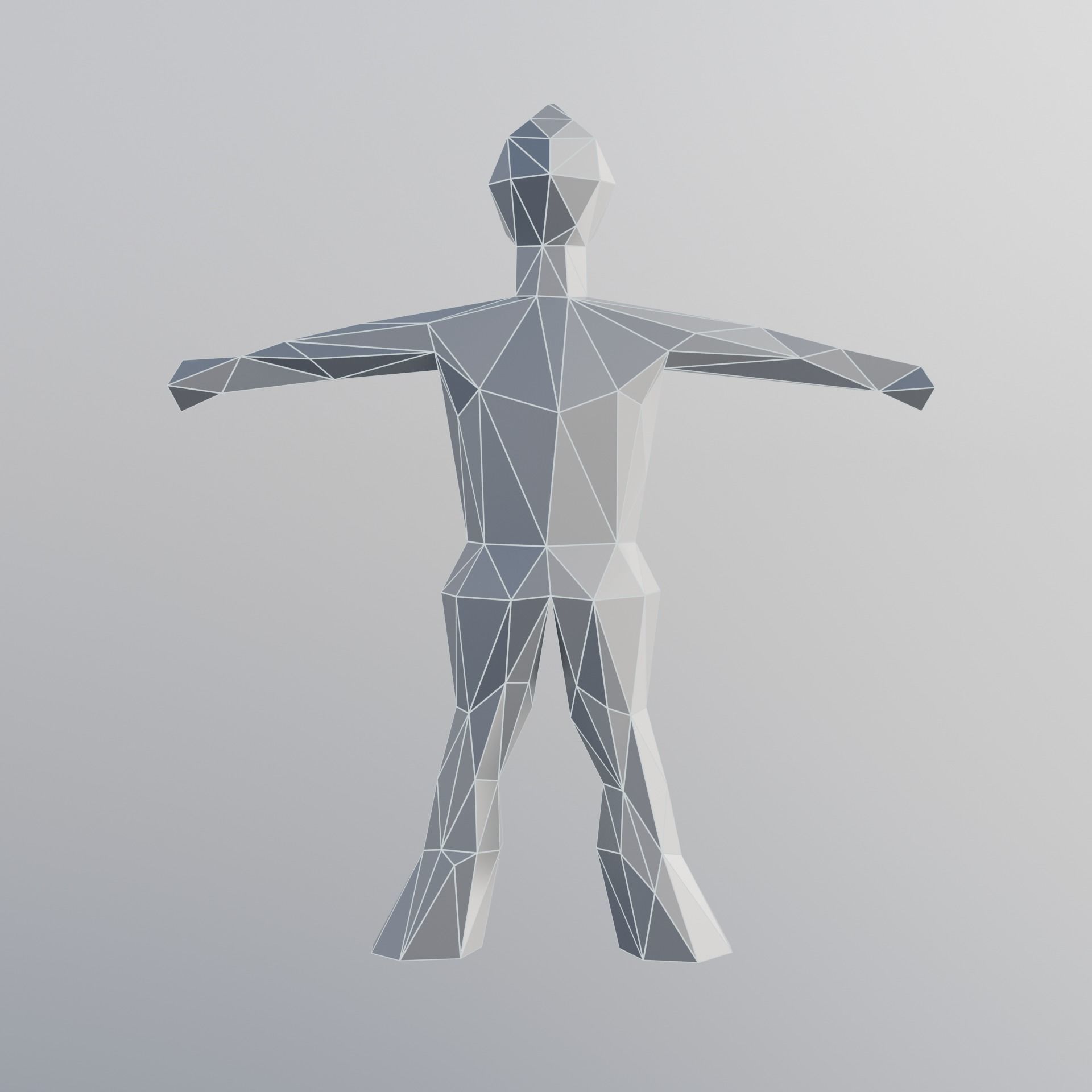 Polyfighter Low-poly 3D model_5