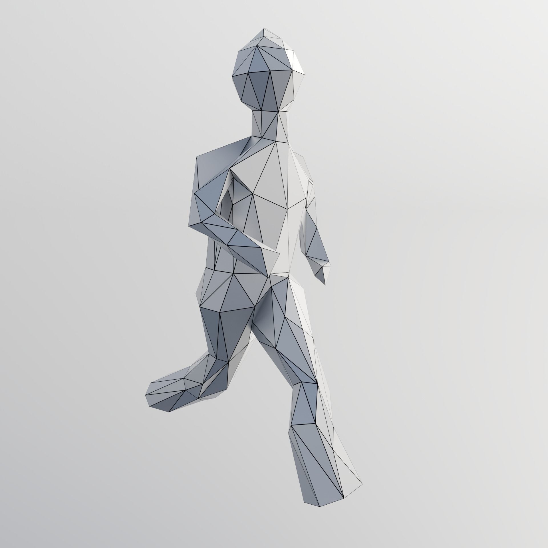 Polyfighter Low-poly 3D model_10