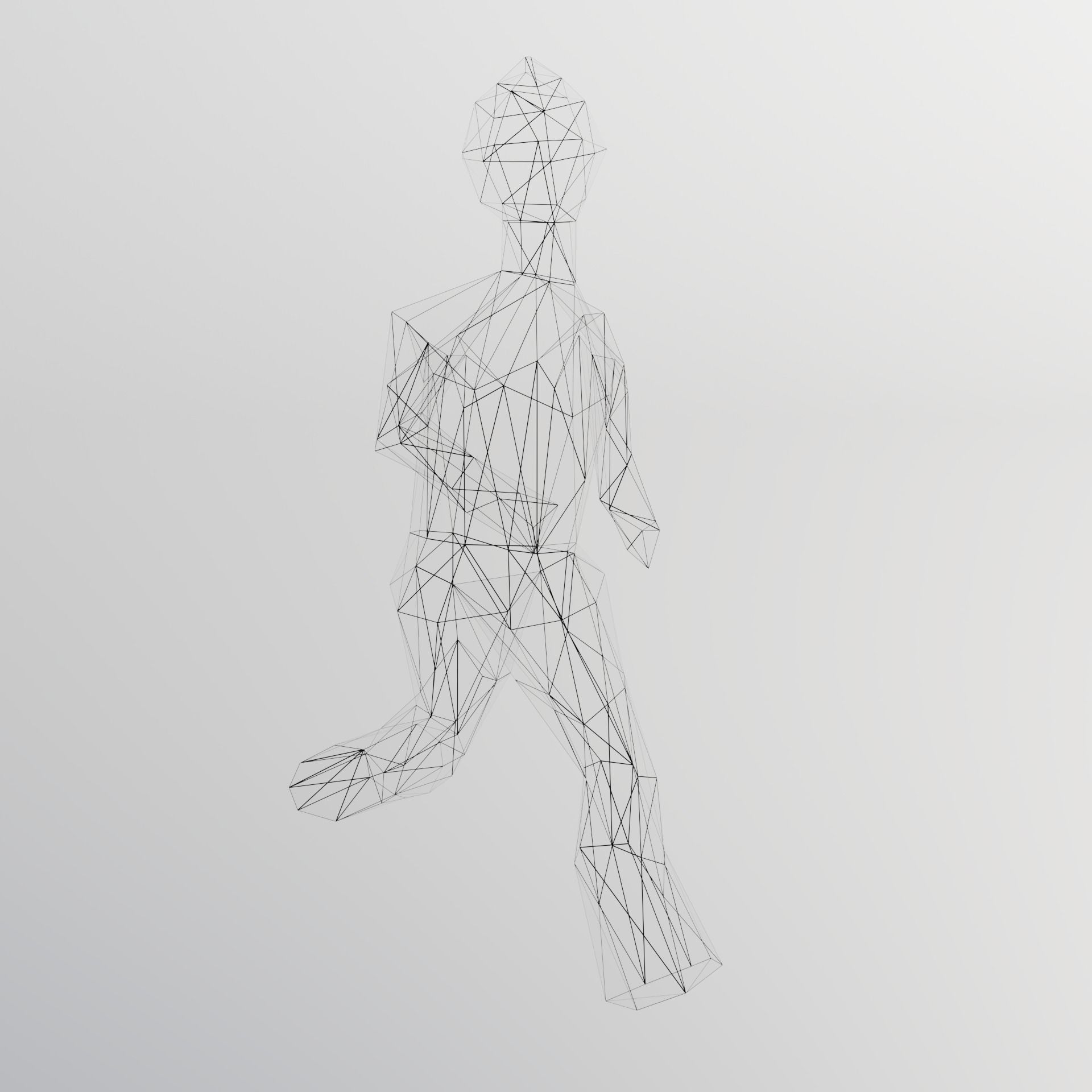 Polyfighter Low-poly 3D model_9