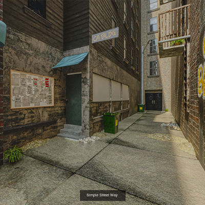 Two Street Daz Environment Model 3D Model Collection_1
