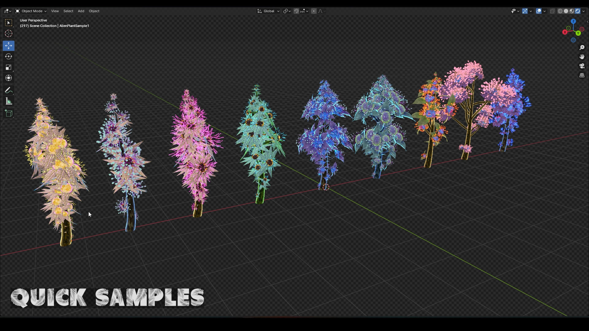 Alien Plant Procedural - Geometry Node - Blender V1-1 3D model_5