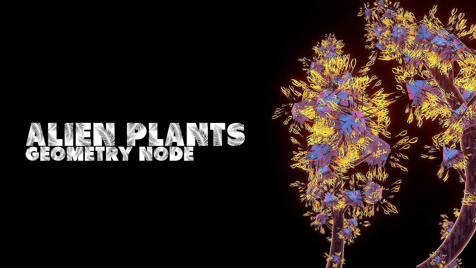 Alien Plant Procedural - Geometry Node - Blender V1-1 3D model_7