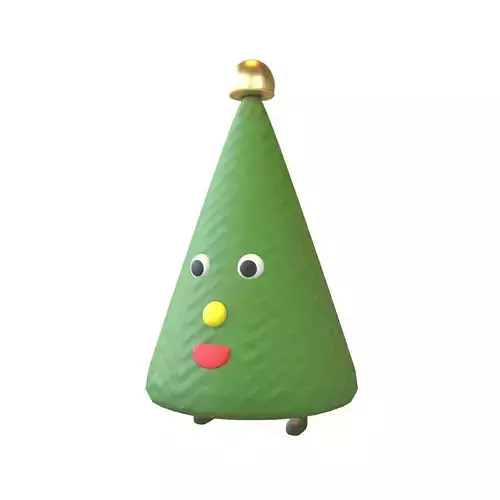 Christmas Tree Character v1 001 Free low-poly 3D model