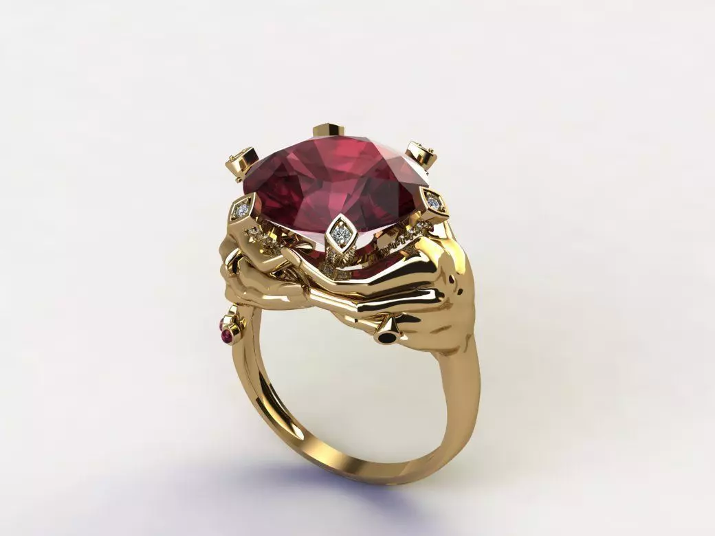 Hand Ring 3D print model
