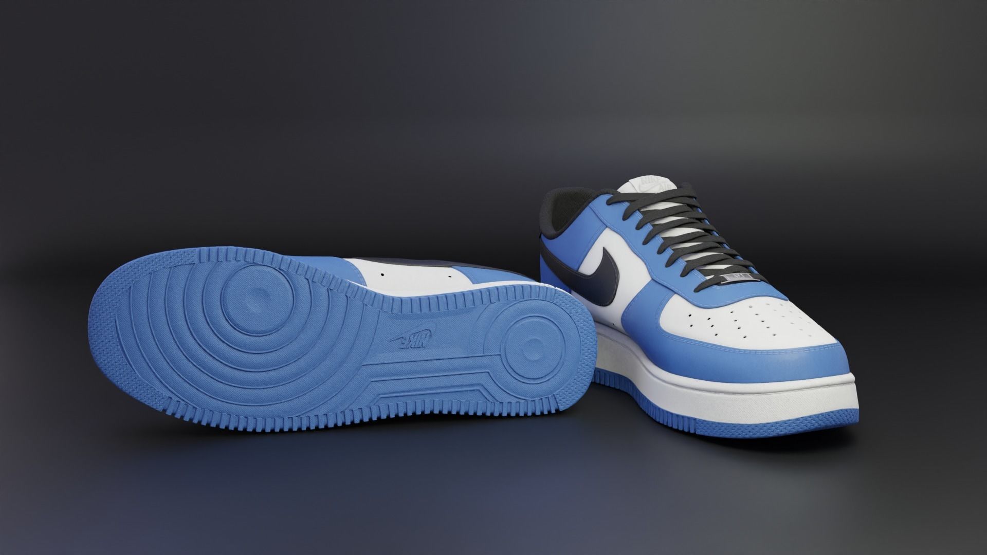 Nike Air Force 1  Low-poly 3D model_2