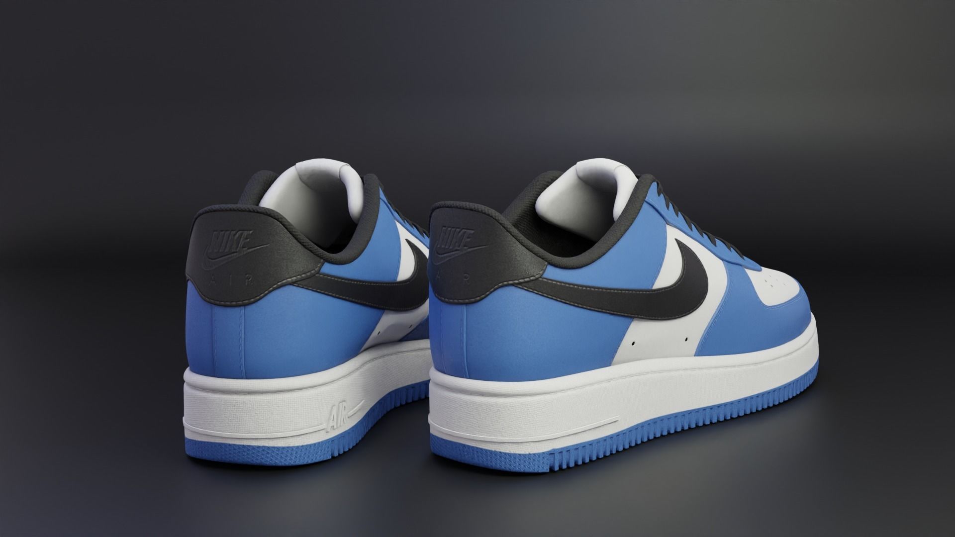 Nike Air Force 1  Low-poly 3D model_1