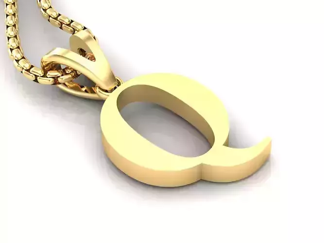 Q Letter Initial Charm Gold  Alphabet Charms