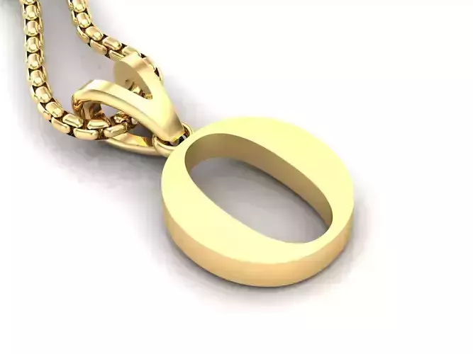 O Letter Initial Charm Gold  Alphabet Charms