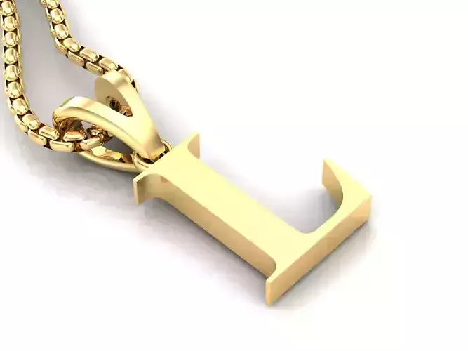 L Letter Initial Charm Gold  Alphabet Charms