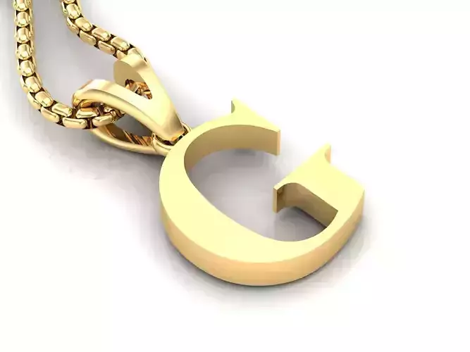 G Letter Initial Charm Gold  Alphabet Charms