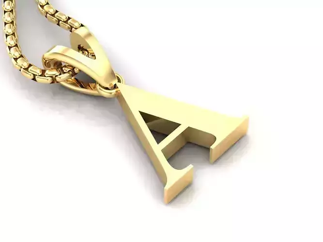 A Letter Initial Charm Gold  Alphabet Charms