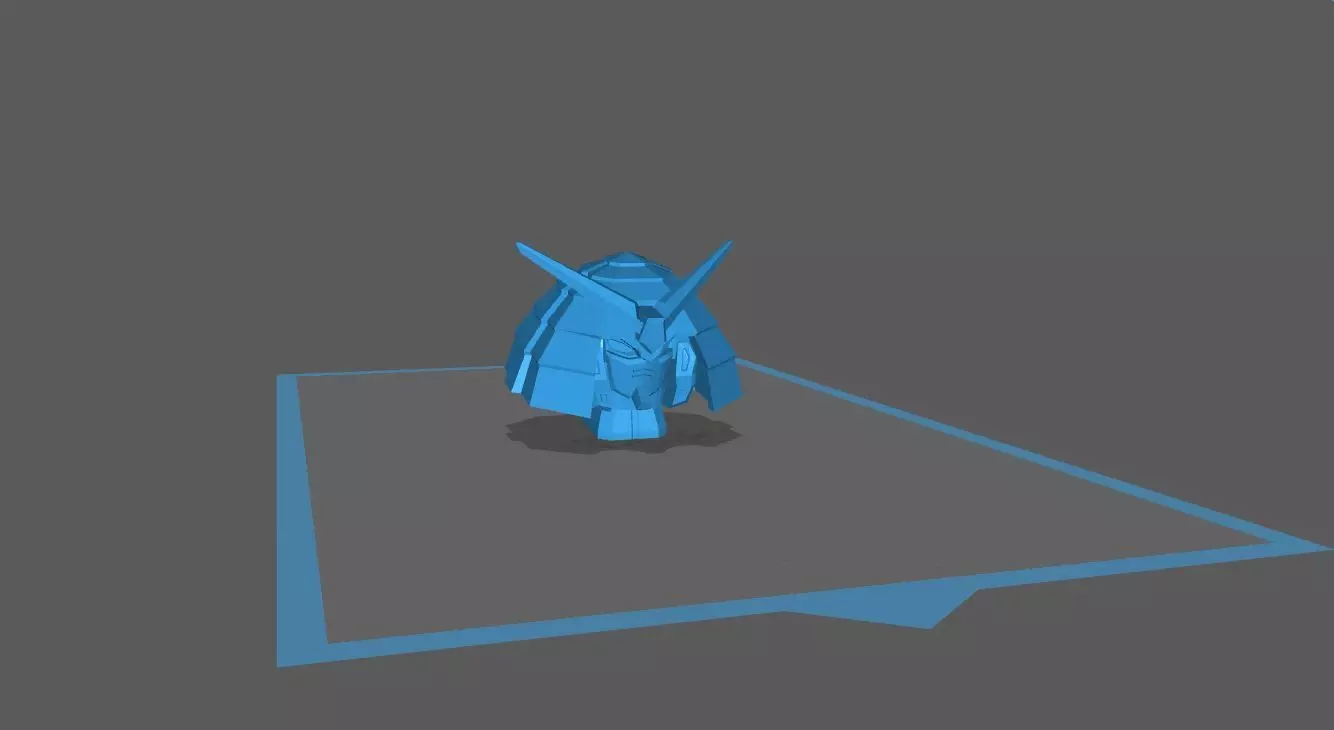 Nether Gundam Head Free 3D print model