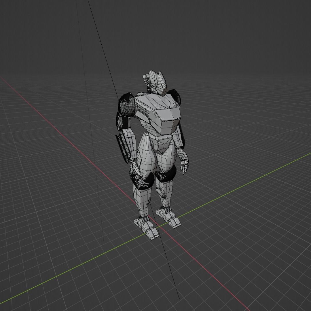 Humanoid Sci-fi Character 3D Print 3D print model_6