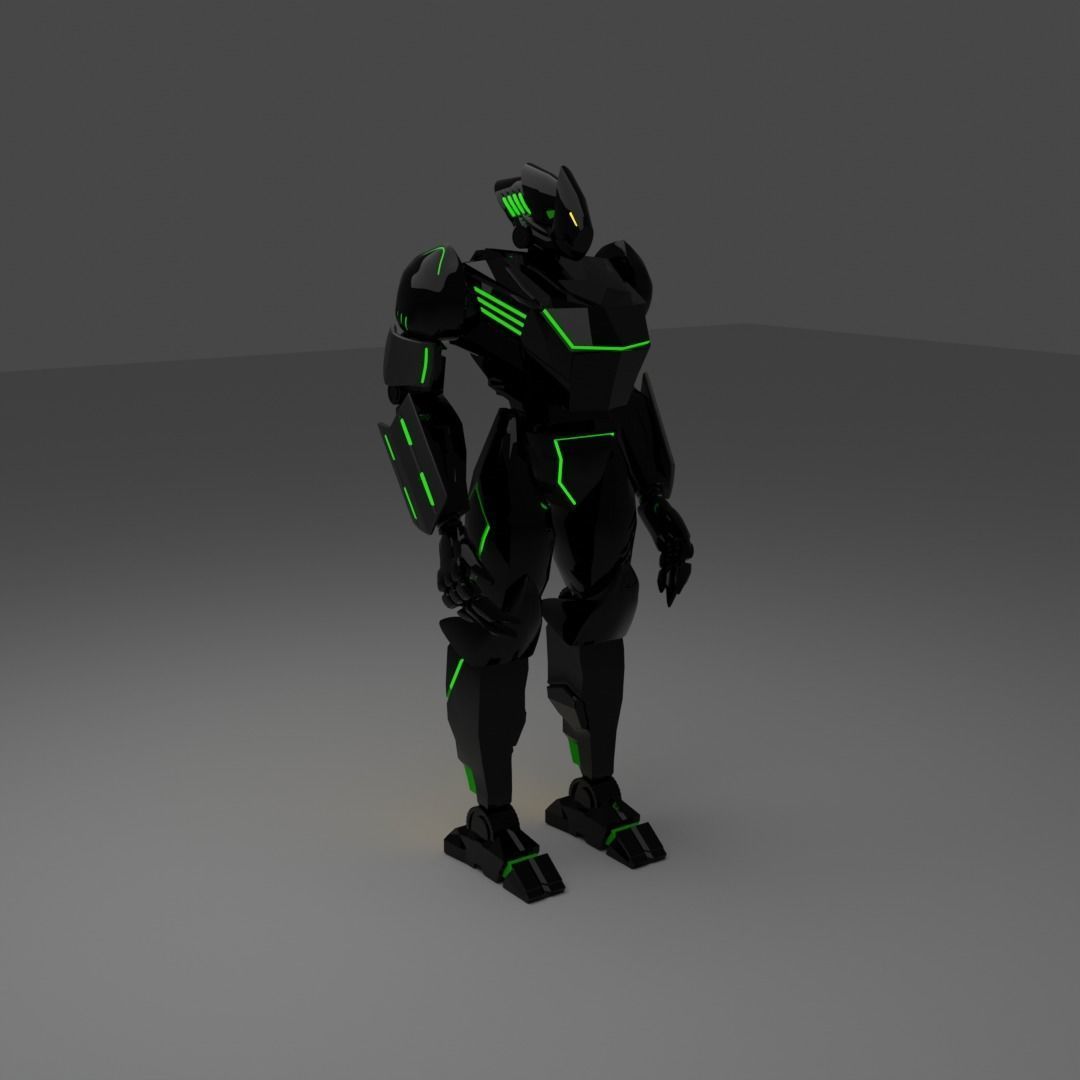Humanoid Sci-fi Character 3D Print 3D print model_5