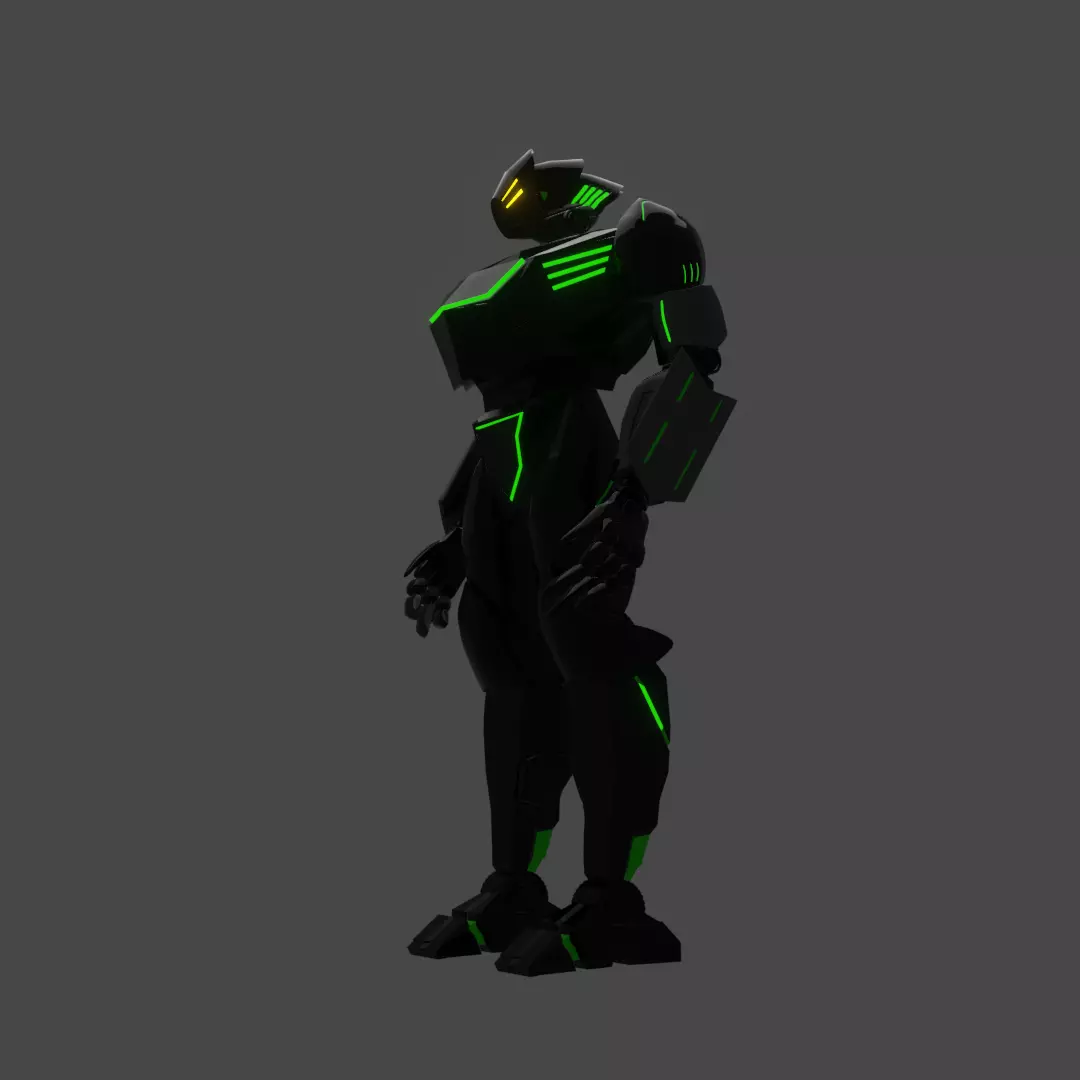 Humanoid Sci-fi Character 3D Print 3D print model_0
