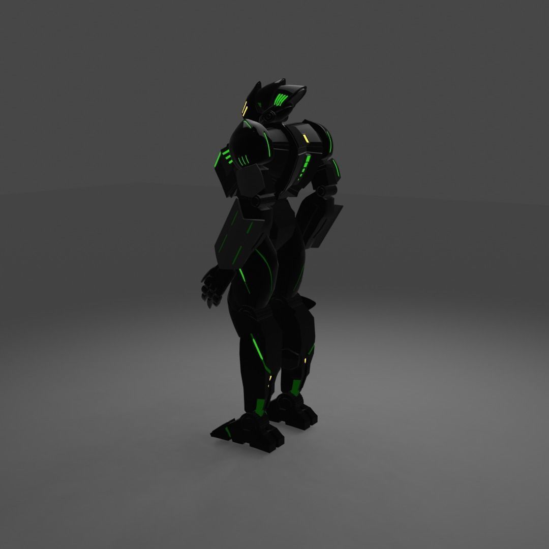 Humanoid Sci-fi Character 3D Print 3D print model_3