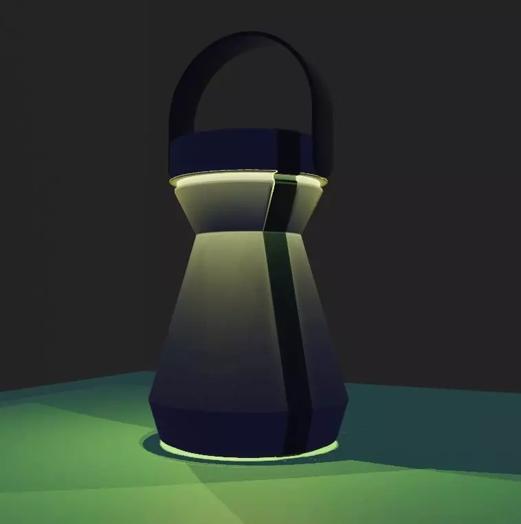 TABLE LAM Free low-poly 3D model_0