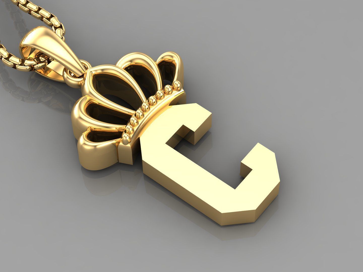 Collection Album Initial Light Gold Letter Alphabet Version 8 3D print model_3