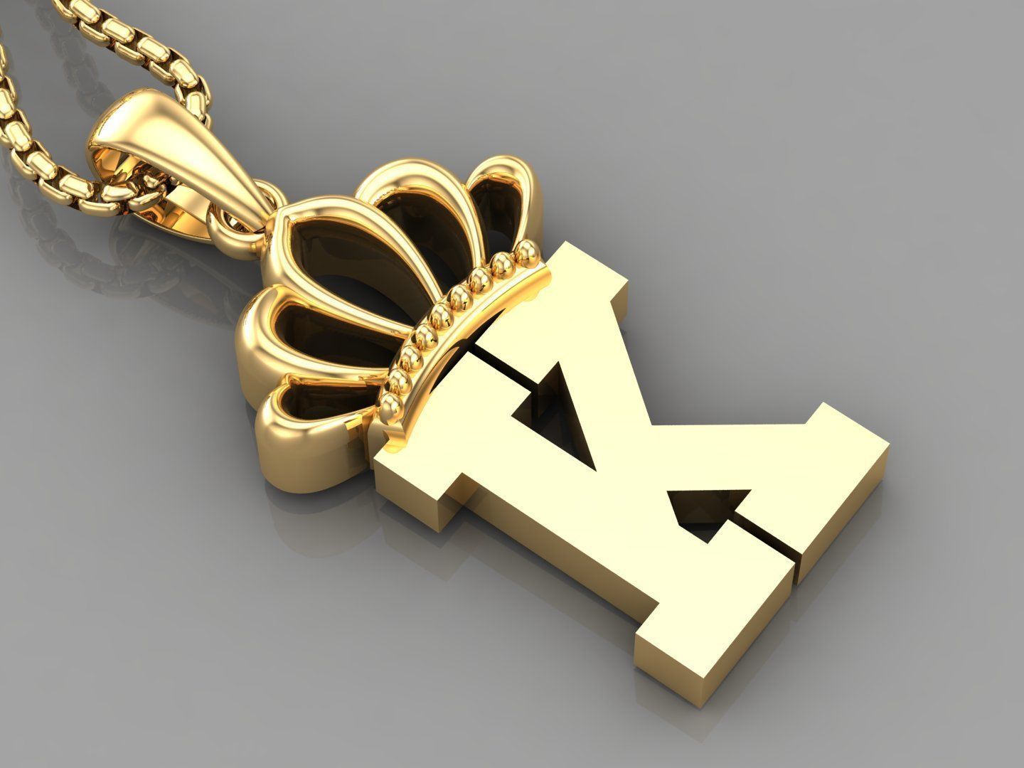 Collection Album Initial Light Gold Letter Alphabet Version 8 3D print model_11