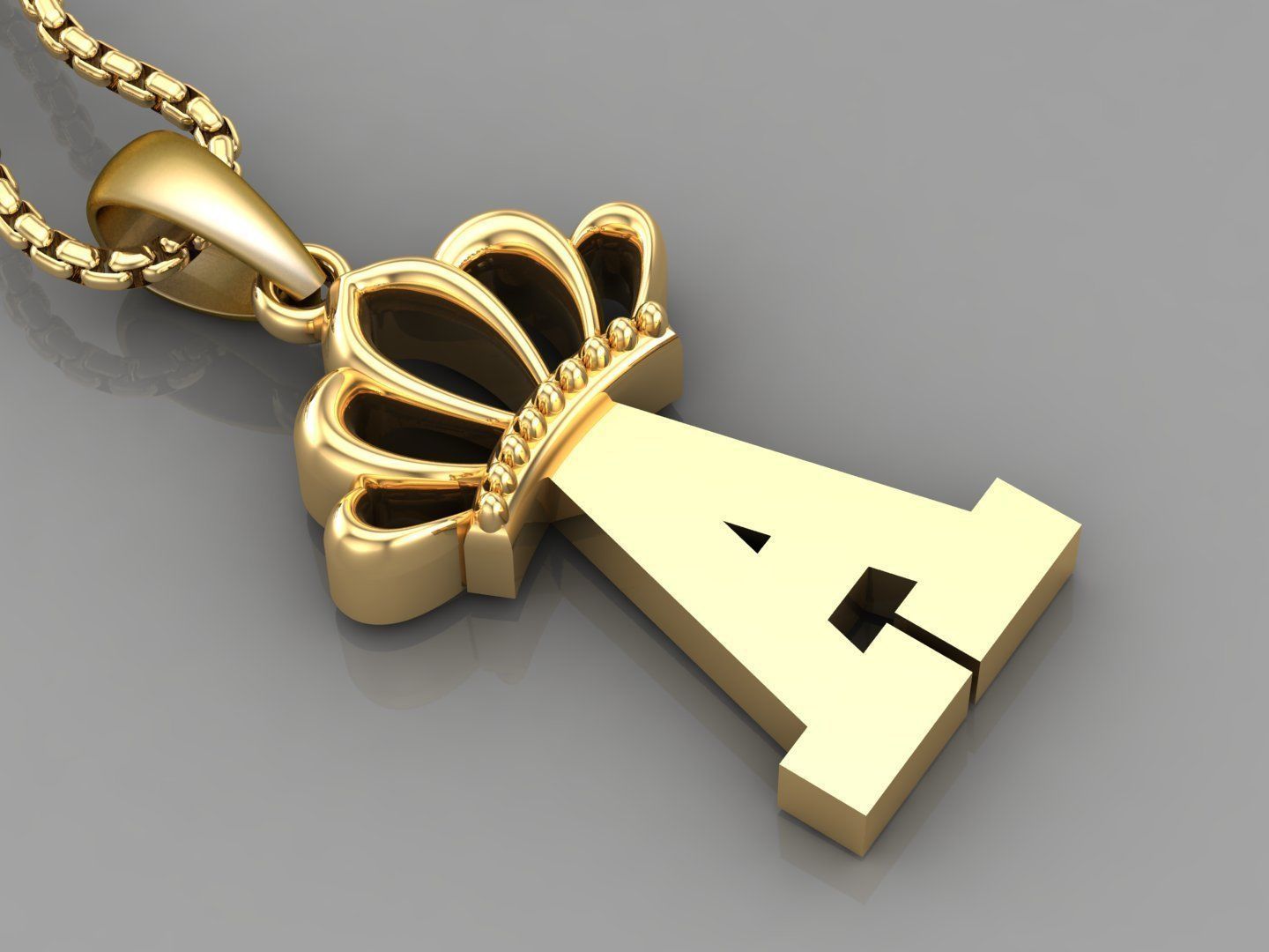 Collection Album Initial Light Gold Letter Alphabet Version 8 3D print model_1