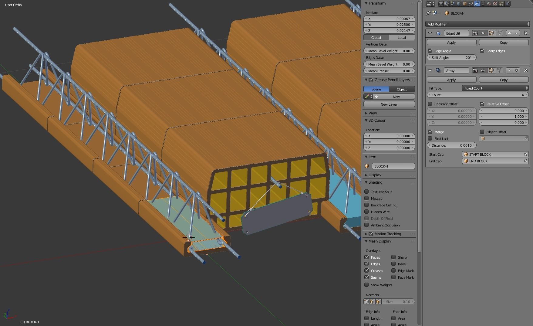 Hollow Clay Floor Slab Block System 3D model_11