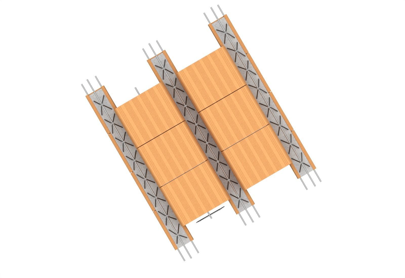 Hollow Clay Floor Slab Block System 3D model_5