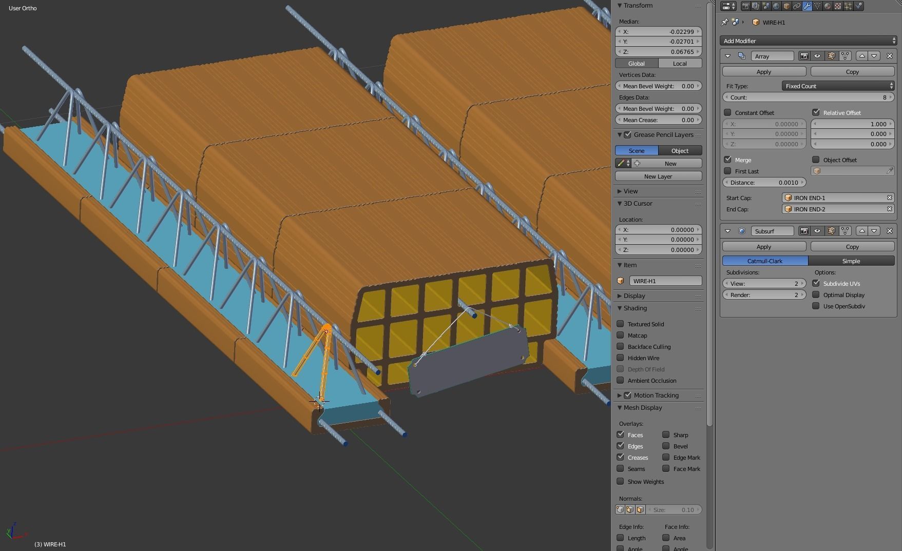 Hollow Clay Floor Slab Block System 3D model_12