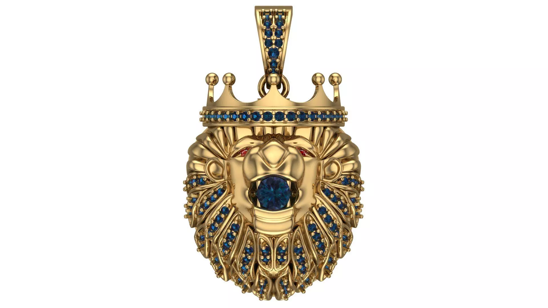 lion king pendant 3D print model_0