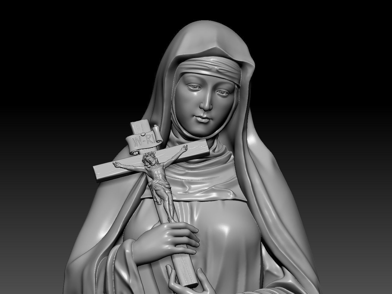 Mother Teresa 3D print model_3