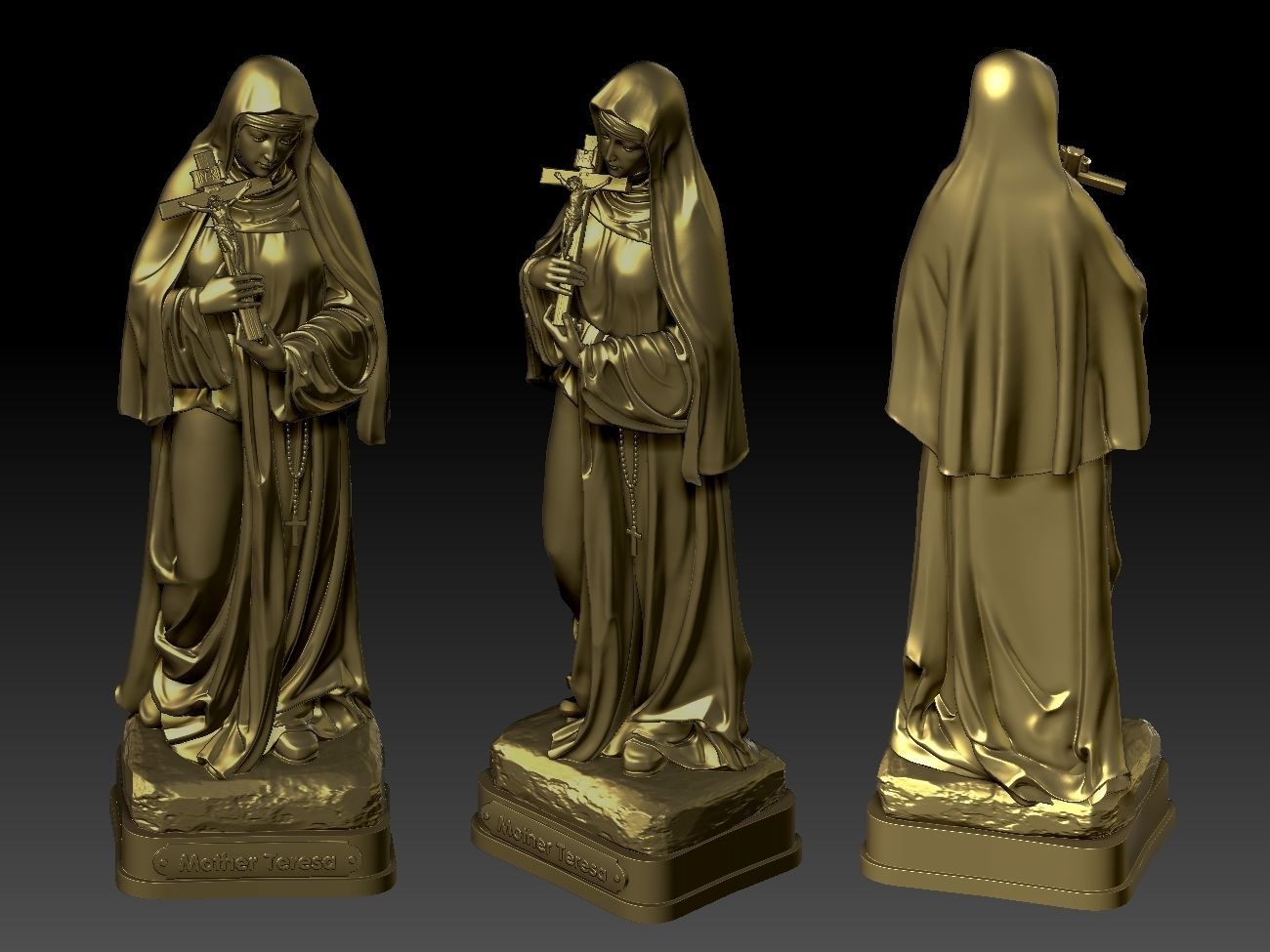 Mother Teresa 3D print model_7