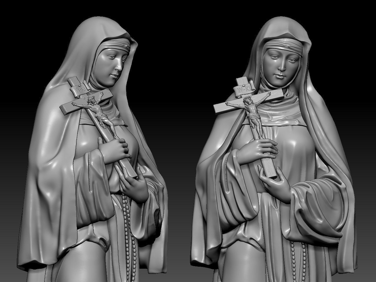 Mother Teresa 3D print model_2