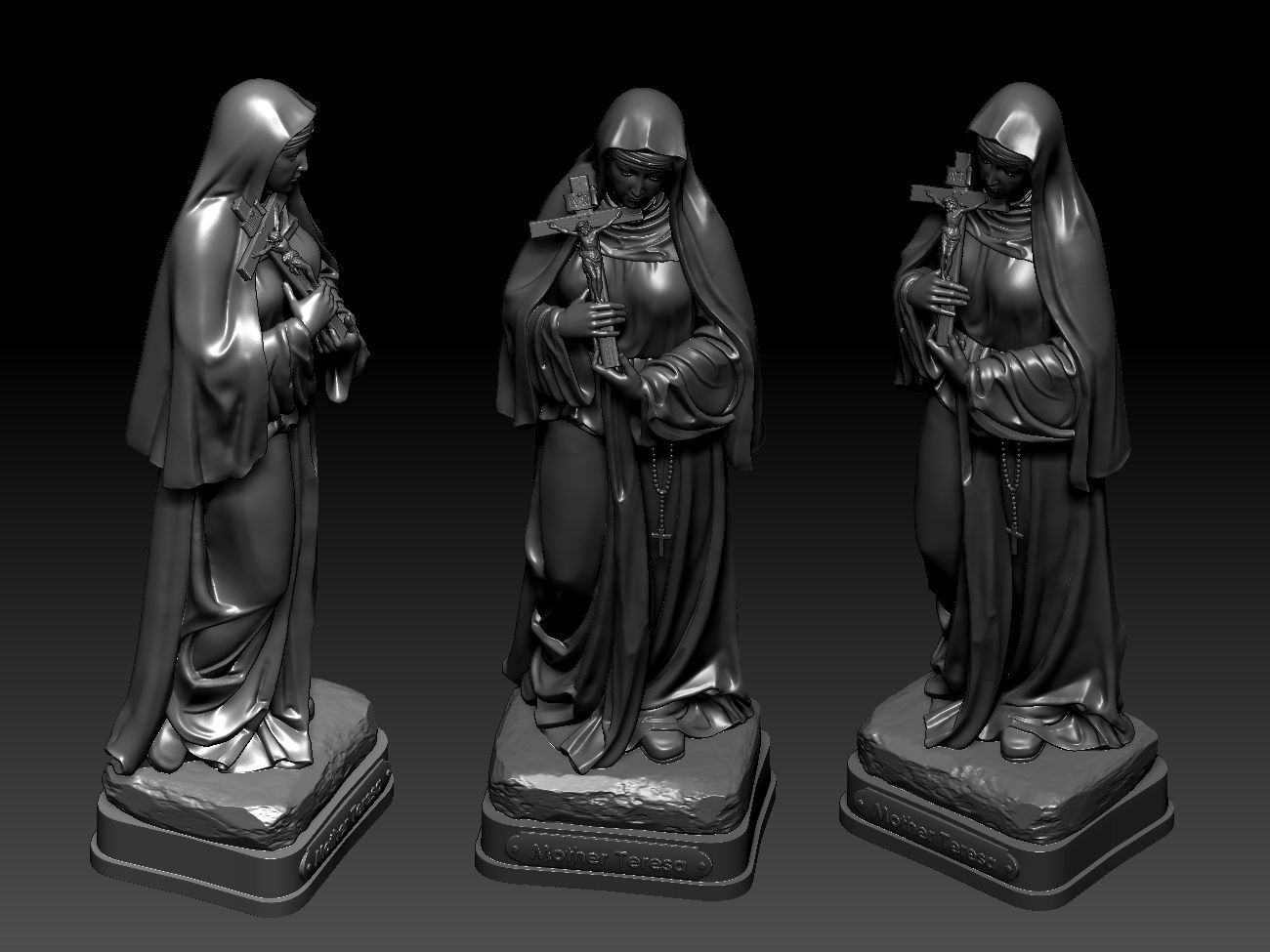 Mother Teresa 3D print model_8