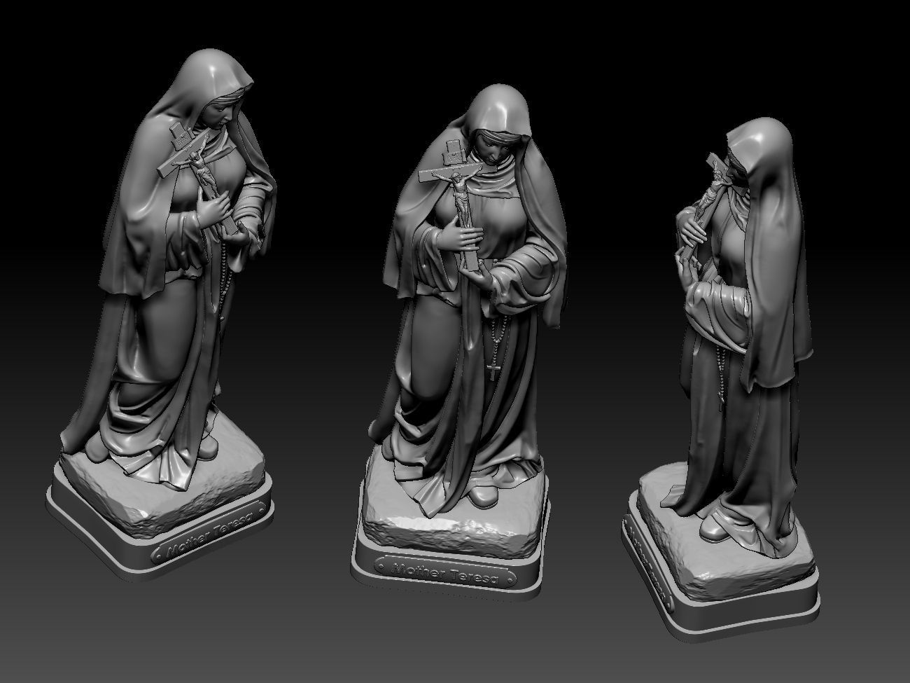 Mother Teresa 3D print model_4