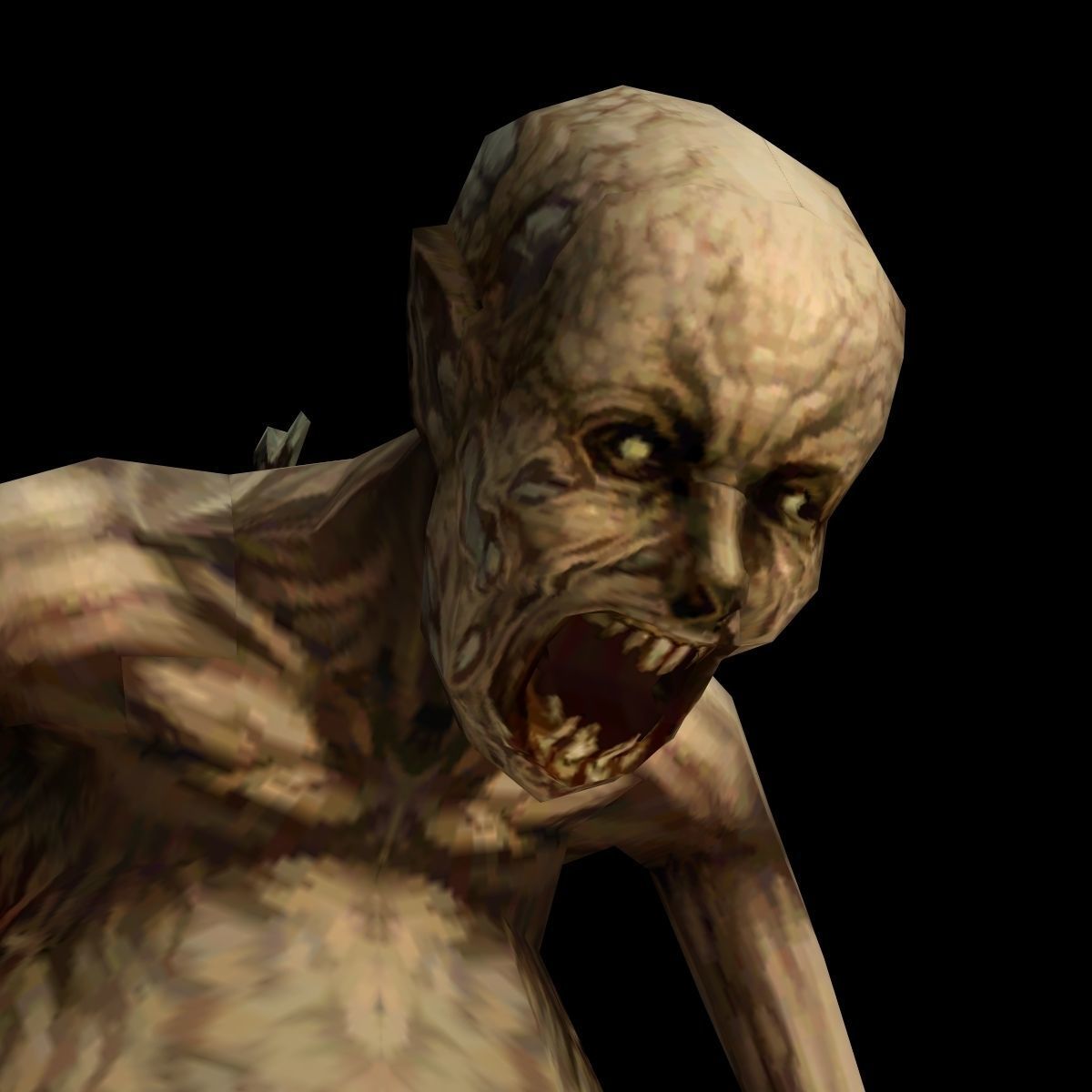 scary horror monster Low-poly 3D model_4