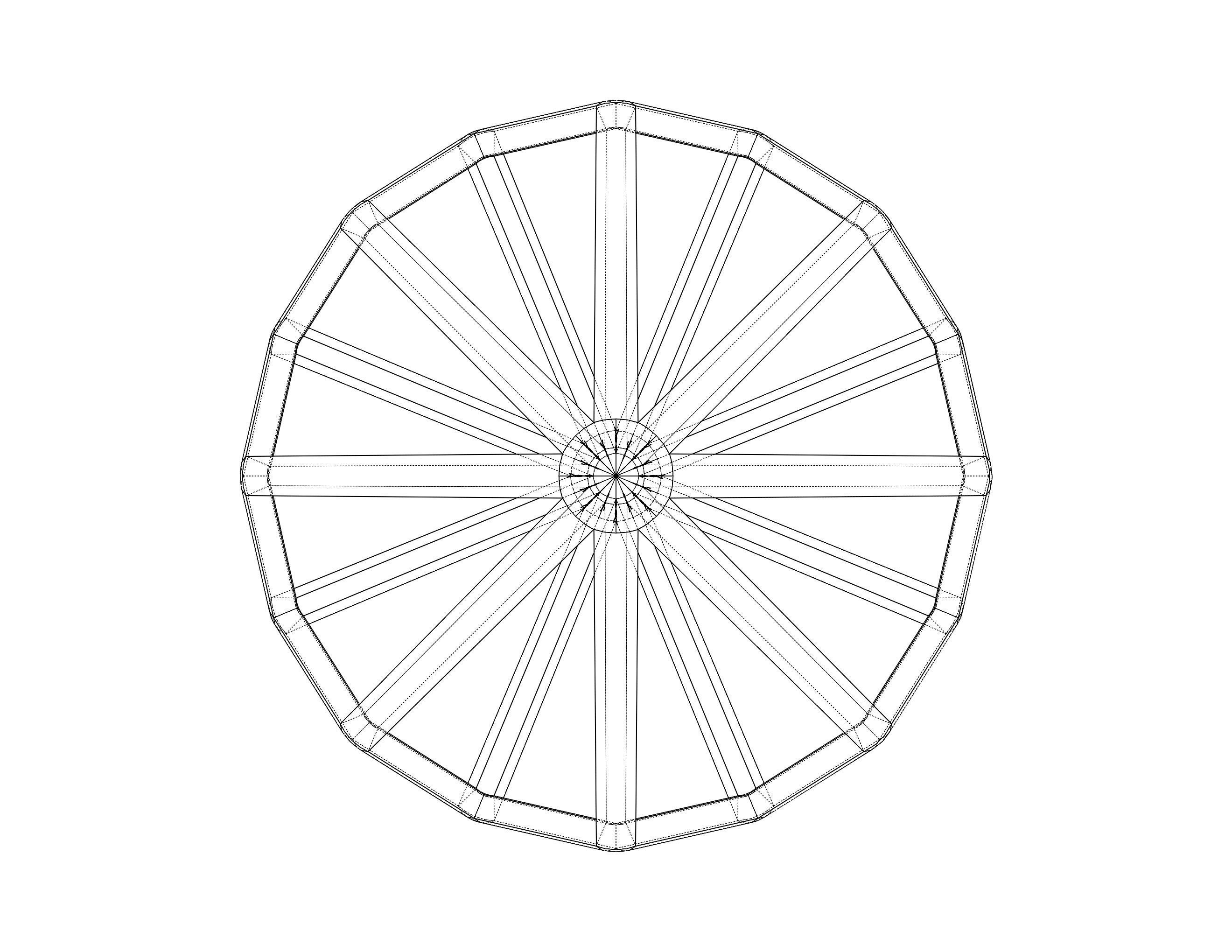 Wireframe Shape Octagonal Trapezohedron 3D print model_15