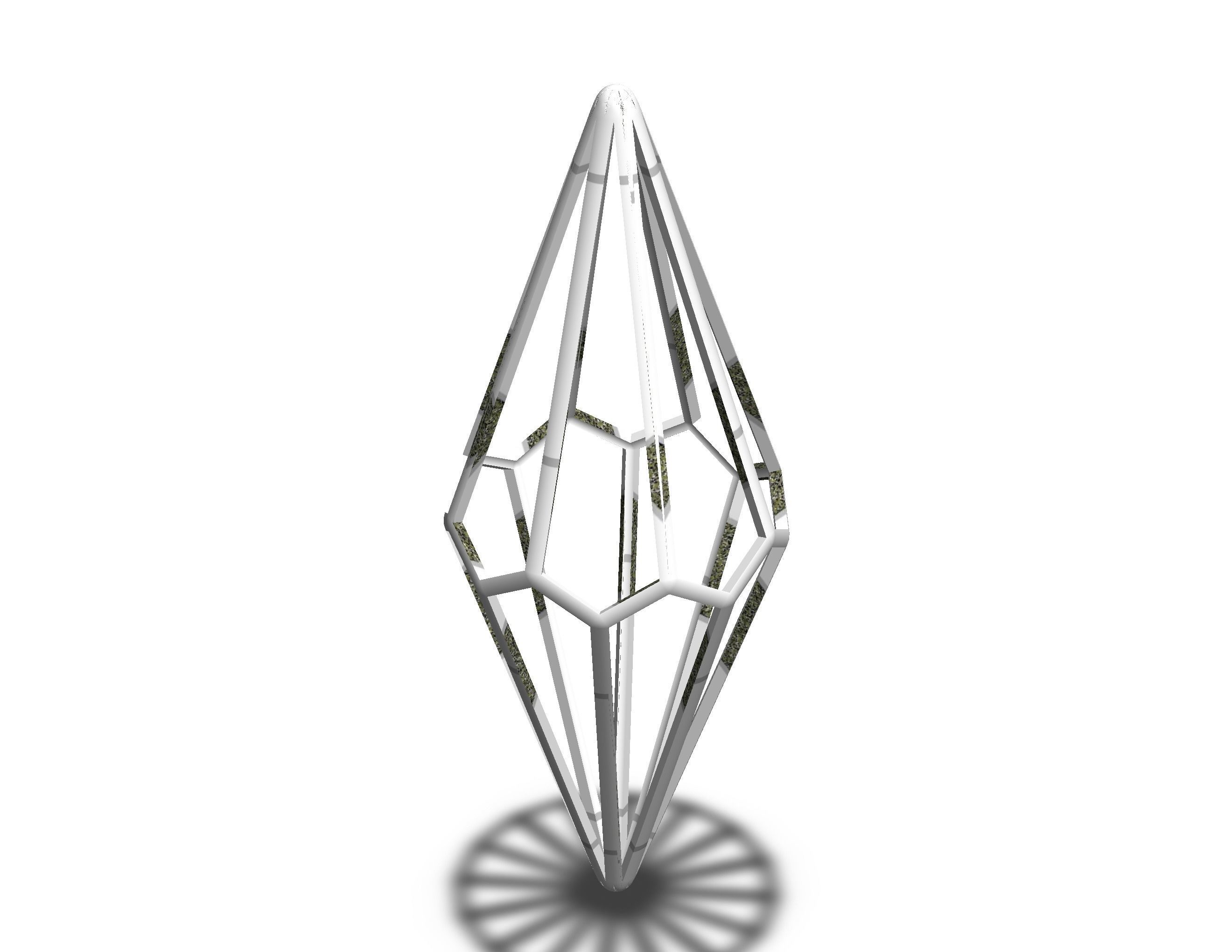 Wireframe Shape Octagonal Trapezohedron 3D print model_13