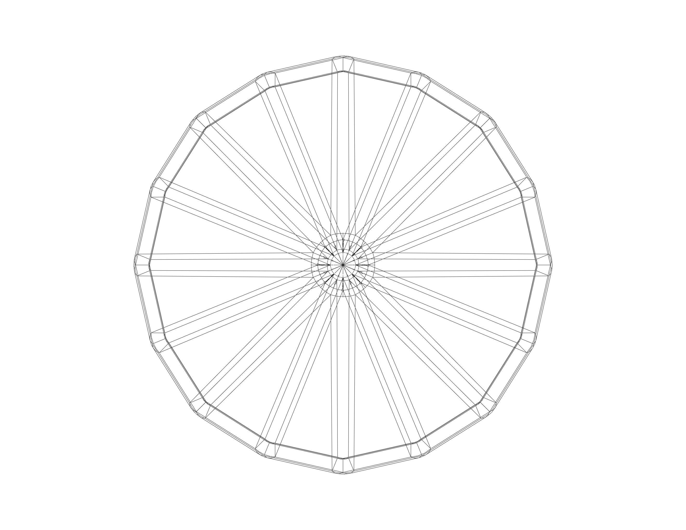 Wireframe Shape Octagonal Trapezohedron 3D print model_16